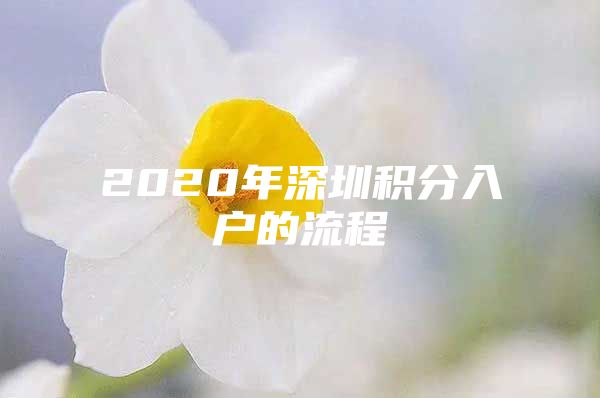 2020年深圳积分入户的流程