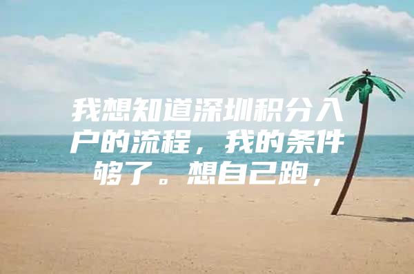 我想知道深圳积分入户的流程，我的条件够了。想自己跑，