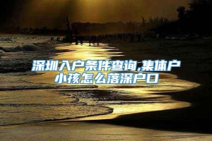 深圳入户条件查询,集体户小孩怎么落深户口