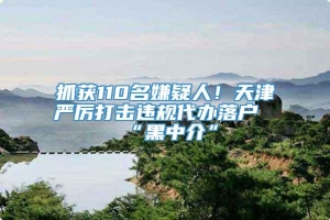 抓获110名嫌疑人！天津严厉打击违规代办落户“黑中介”