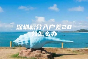 深圳积分入户差20分怎么办