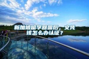 新加坡留学回国后，文凭该怎么办认证？