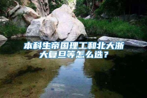 本科生帝国理工和北大浙大复旦等怎么选？