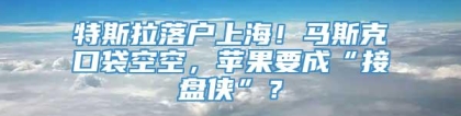 特斯拉落户上海！马斯克口袋空空，苹果要成“接盘侠”？