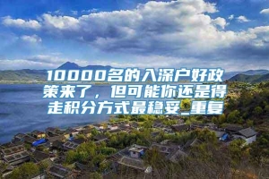 10000名的入深户好政策来了，但可能你还是得走积分方式最稳妥_重复