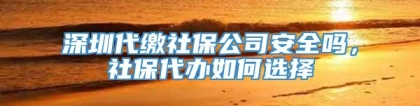 深圳代缴社保公司安全吗，社保代办如何选择