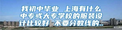 我初中毕业 上海有什么中专或大专学校的服装设计比较好 不要分数线的..