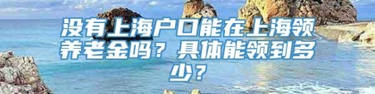 没有上海户口能在上海领养老金吗？具体能领到多少？