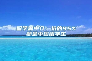 留学黑中介：坑的95%都是中国留学生