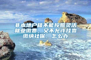 非本地户籍不能按照灵活就业缴费，又不允许挂靠缴纳社保，怎么办