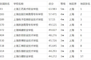 上海大专排名一览，上海电子信息职业技术学院怎么样