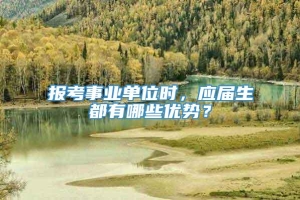 报考事业单位时，应届生都有哪些优势？