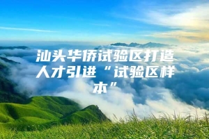 汕头华侨试验区打造人才引进“试验区样本”