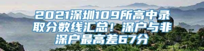 2021深圳109所高中录取分数线汇总！深户与非深户最高差67分