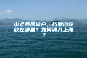 申老师居转户，档案应该放在哪里？如何调入上海？