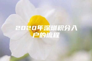 2020年深圳积分入户的流程