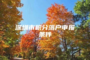 深圳市积分落户申报条件