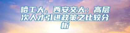 哈工大、西安交大：高层次人才引进政策之比较分析