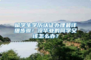 留学生学历认证办理最详细步骤！没毕业的同学又该怎么办？