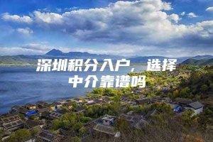 深圳积分入户, 选择中介靠谱吗