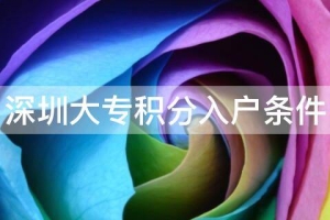 深圳大专积分入户条件