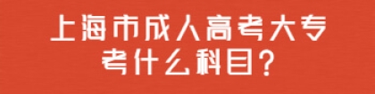 上海市成人高考大专考什么科目？