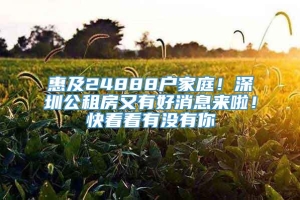 惠及24888户家庭！深圳公租房又有好消息来啦！快看看有没有你