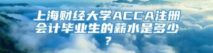 上海财经大学ACCA注册会计毕业生的薪水是多少？