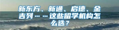 新东方、新通、启德、金吉列……这些留学机构怎么选？