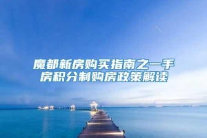 魔都新房购买指南之一手房积分制购房政策解读