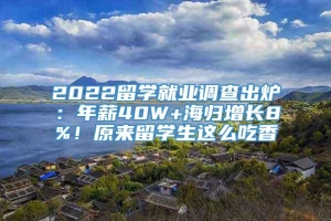 2022留学就业调查出炉：年薪40W+海归增长8%！原来留学生这么吃香