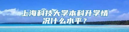 上海科技大学本科升学情况什么水平？