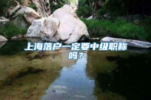 上海落户一定要中级职称吗？