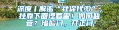 深度丨解密“社保代缴”，挂靠下面埋着雷！如何监管？堵偏门，开正门