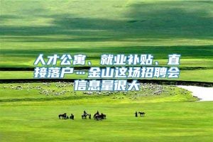 人才公寓、就业补贴、直接落户…金山这场招聘会信息量很大