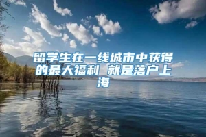 留学生在一线城市中获得的最大福利 就是落户上海