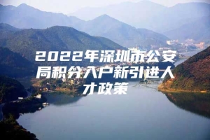 2022年深圳市公安局积分入户新引进人才政策