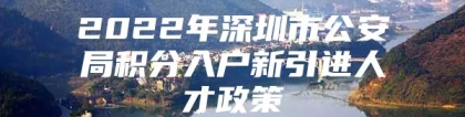 2022年深圳市公安局积分入户新引进人才政策