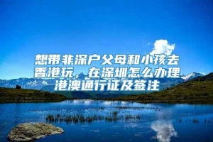 想带非深户父母和小孩去香港玩，在深圳怎么办理港澳通行证及签注