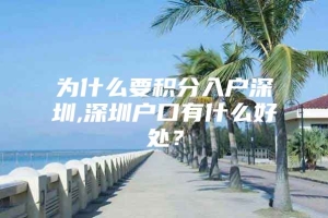 为什么要积分入户深圳,深圳户口有什么好处？