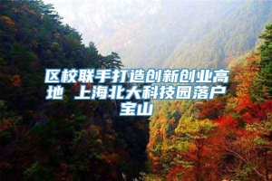 区校联手打造创新创业高地 上海北大科技园落户宝山