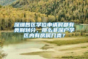 深圳各区学位申请时都有类别划分，那么非深户学区内有房属几类？