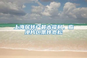 上海居转户最大福利，临港片区条件宽松