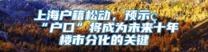 上海户籍松动，预示着“户口”将成为未来十年楼市分化的关键