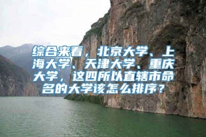 综合来看，北京大学、上海大学、天津大学、重庆大学，这四所以直辖市命名的大学该怎么排序？