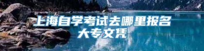 上海自学考试去哪里报名大专文凭