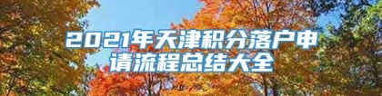 2021年天津积分落户申请流程总结大全