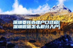 深圳委托办理户口迁移(深圳微信怎么积分入户)