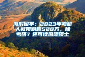 海滨留学：2023年考研人数预测超520万，除考研？还可读国际硕士