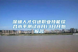 深圳人才引进职业技能综合水平测试8月13日开始报名